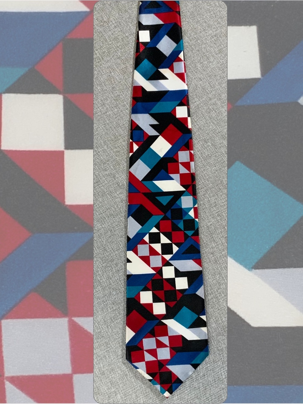 Statement Vintage Geometric Necktie Extra Long